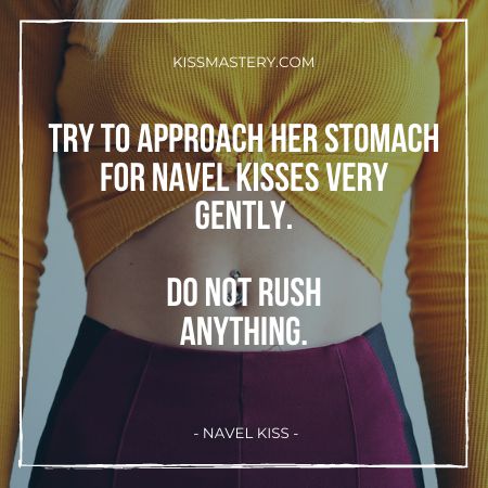 Approach her stomach gently. Do not rush it.